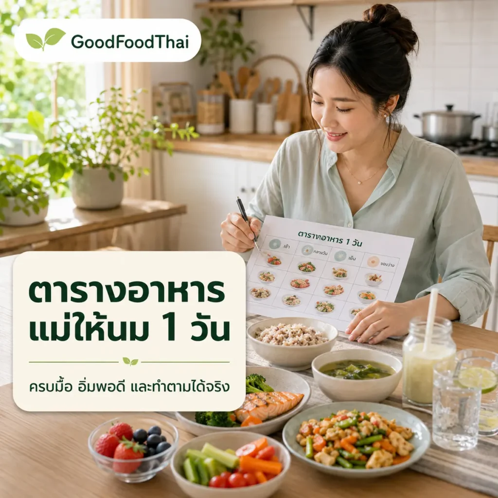 ตารางอาหารแม่ให้นม 1 วัน กินมื้อไหนบ้าง