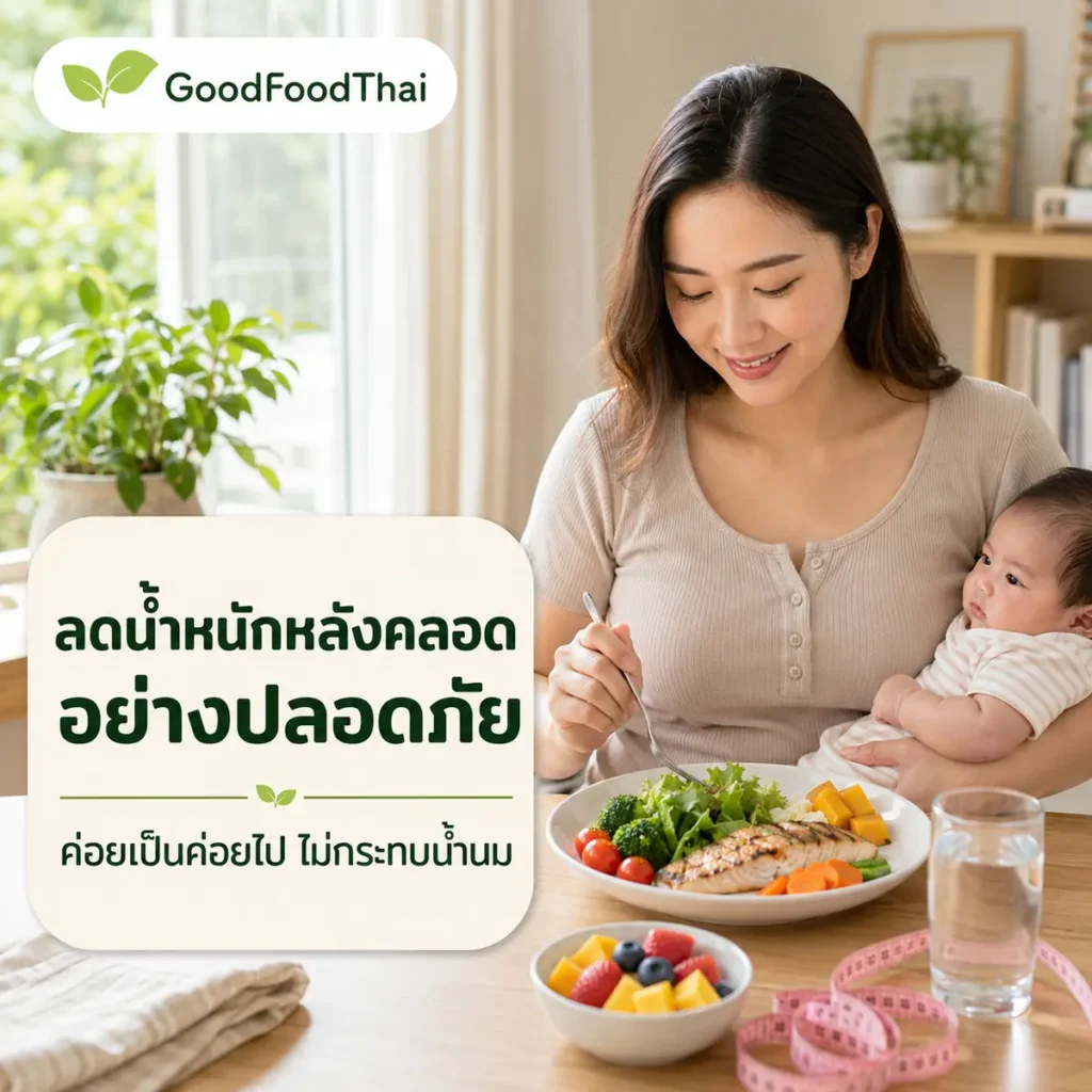 ลดน้ำหนักหลังคลอดขณะให้นม: ทำอย่างปลอดภัย ไม่กระทบน้ำนม
