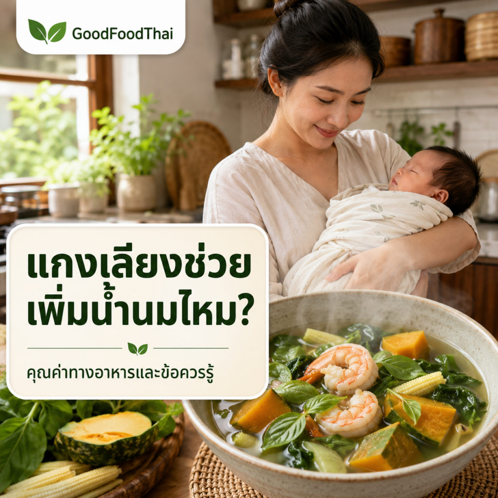 แกงเลียงช่วยเพิ่มน้ำนมไหม? คุณค่าทางอาหารและข้อควรรู้ - GoodFoodThai