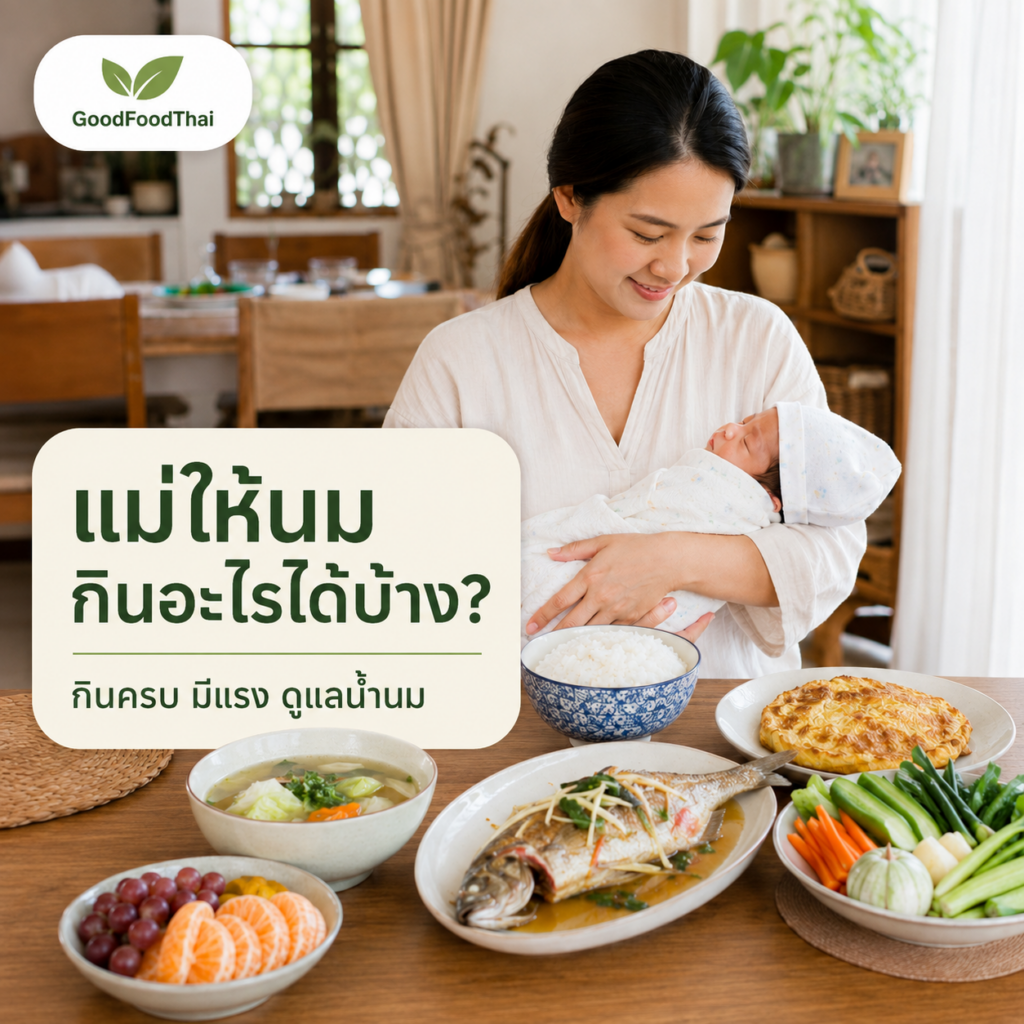 แม่ให้นมกินอะไรได้บ้าง? กินครบ มีแรง ดูแลน้ำนม - GoodFoodThai