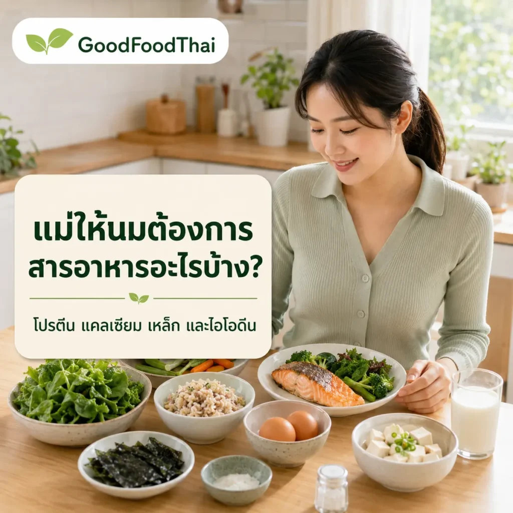แม่ให้นมต้องการสารอาหารอะไรบ้าง: โปรตีน แคลเซียม เหล็ก ไอโอดีน